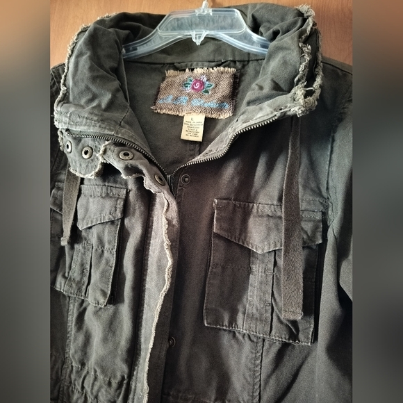 BB Dakota Jackets & Blazers - BB Dakota "Twilight Bella Swan" Y2K Grunge Distressed Military Field Jacket L